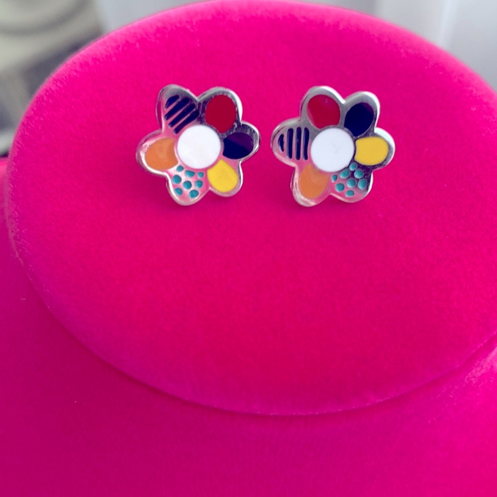 Authentic Romero Brito flower earrings🌺🌸🌼